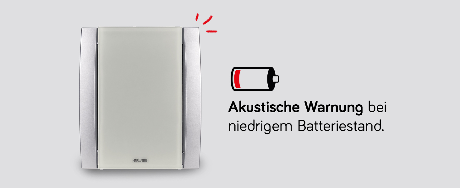 Grothe Croma 100A Aufputz-Gong mit satinierter Acrylfront in Silber und Grau – Detail 5