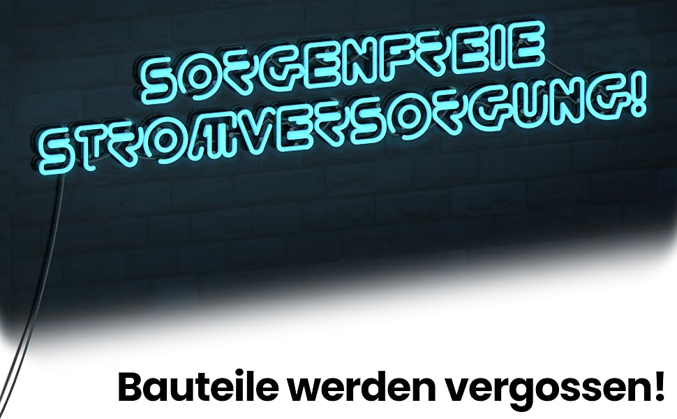 Schwarzer DC/DC-Spannungswandler von Bauer Electronics mit roter und schwarzer Anschlussleitung und USB-C-Stecker am Ausgangskabel – Detail 2