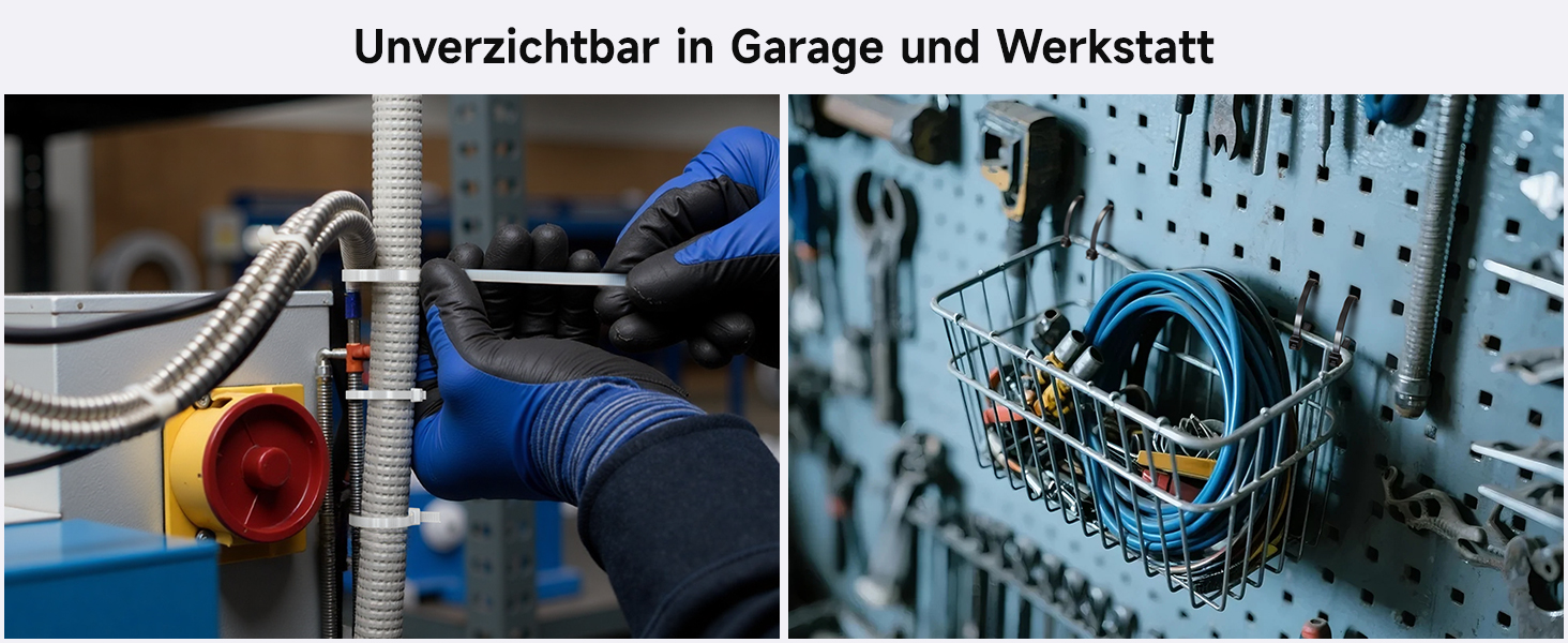Cable Matters Nylon-Kabelbinder-Set mit schwarzen und weissen Kabelbindern in mehreren Längen – Detail 5