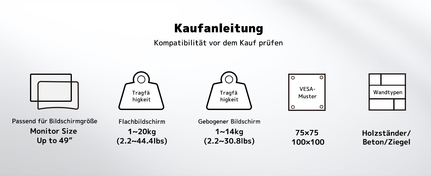 Schwarze Monitor-Wandhalterung aus Stahl mit Gelenkarm und abnehmbarer VESA-Platte – Detail 6