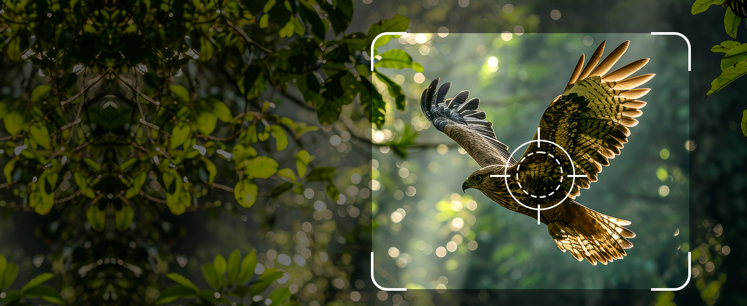Wildkamera GardePro E8 im Tarnmuster mit Antenne, daneben ein Smartphone mit dem Livebild der Kamera – Detail 9