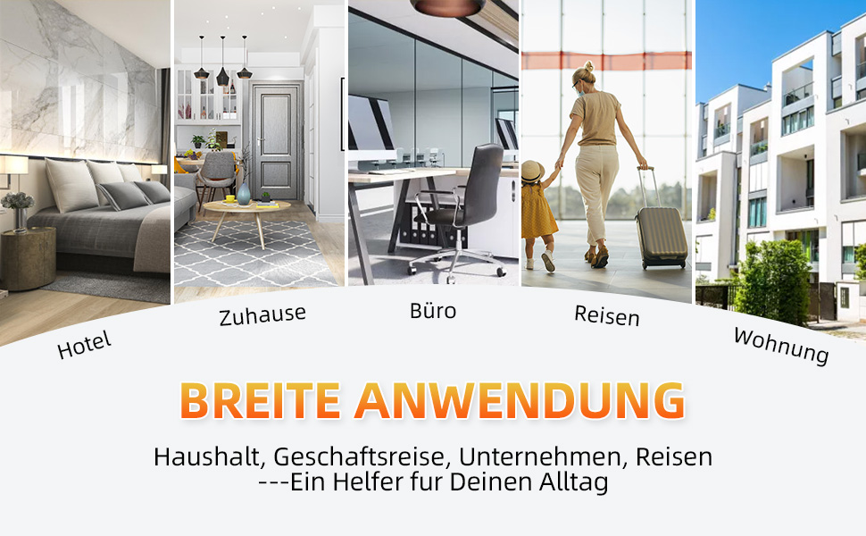 Drei weisse Türstopper-Alarme mit Edelstahlabdeckung, Empfindlichkeitsschalter und Ein-Aus-Schalter – Detail 5