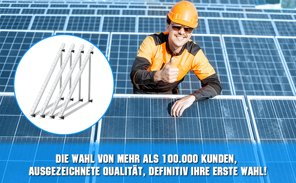 GLIESE Solarmodul-Halterung 114 cm, 0–90° verstellbar, 2er-Set – Detail 6