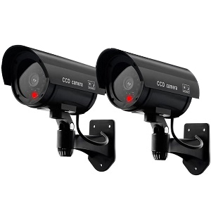 ERWEY Kamera-Attrappe mit Blink-LED, 2 Stück, schwarz – Detail 3