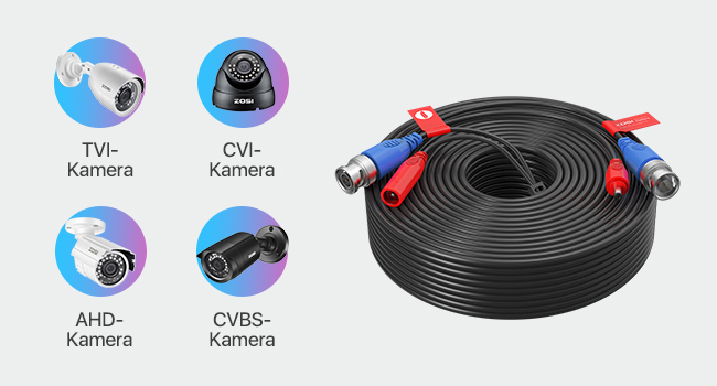 ZOSI 4x 30m BNC Video Stromkabel – Detail 8
