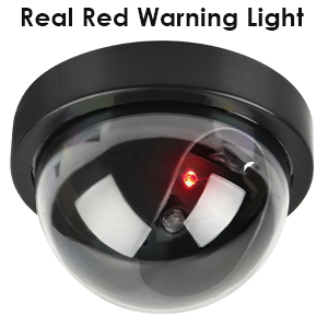 DODUOS 4× Dummy-Dome-Kamera mit blinkender LED, Schwarz – Detail 3