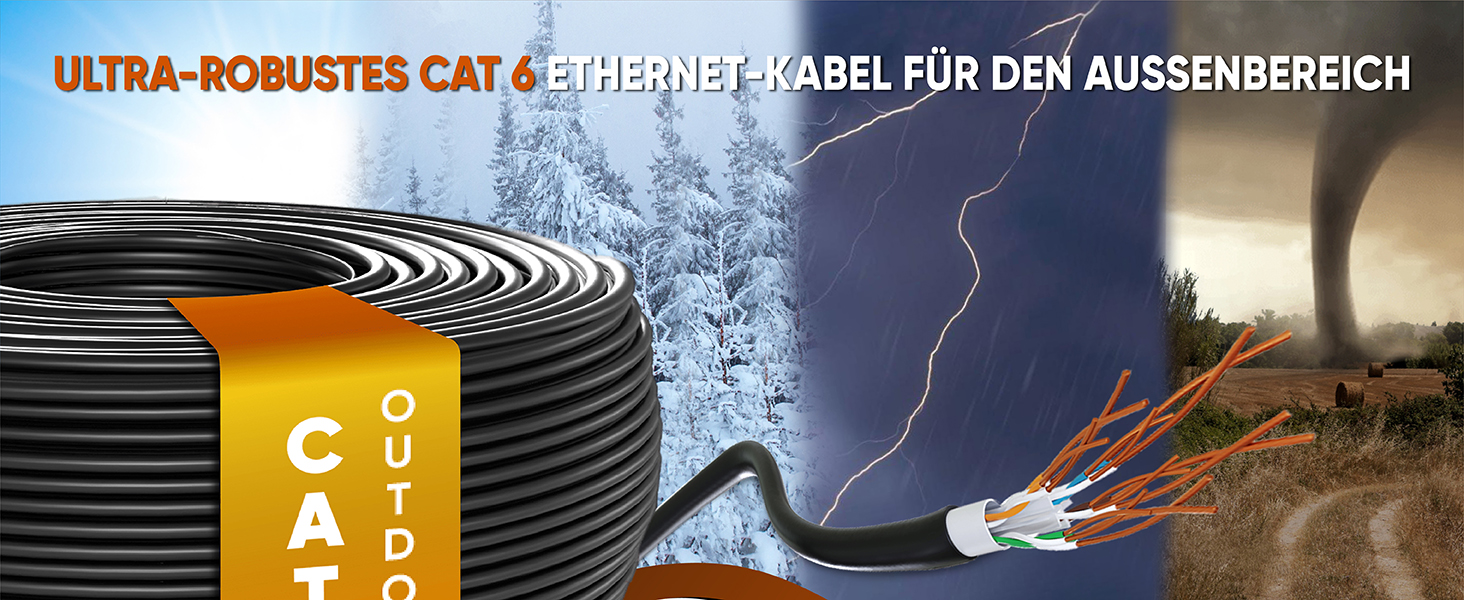 Mr. Tronic CAT6 Outdoor Netzwerkkabel 50 m – Detail 1