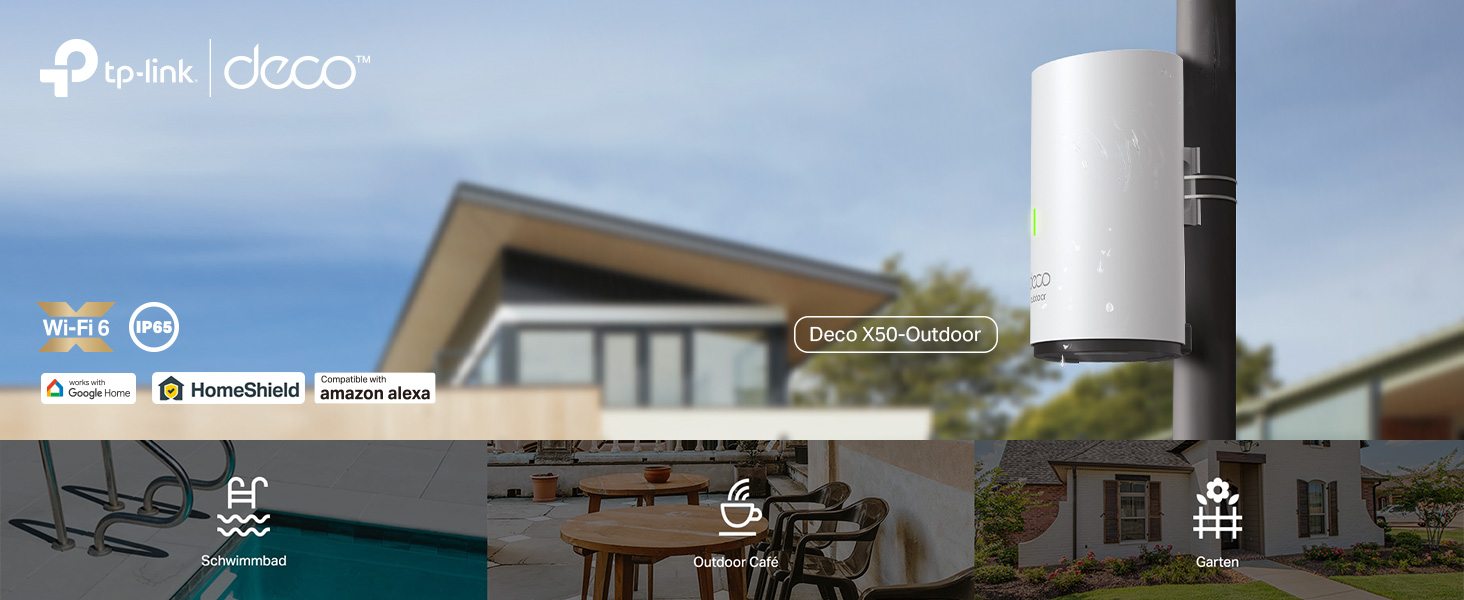TP-Link Deco X50-Outdoor Wi-Fi 6 Mesh-Router für den Aussenbereich – Detail 1