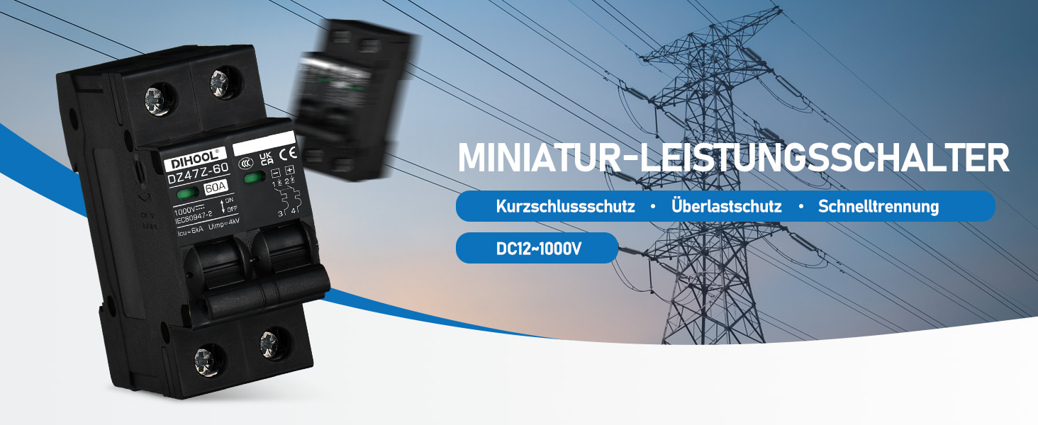 DIHOOL DC-Trennschalter 1000 V 40 A 2-polig für Solaranlagen – Detail 1