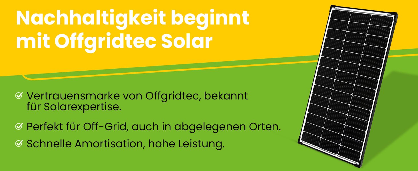 Offgridtec 100 W Mono Solarpanel 39 V für 12 V und 24 V Batterieladung – Detail 2