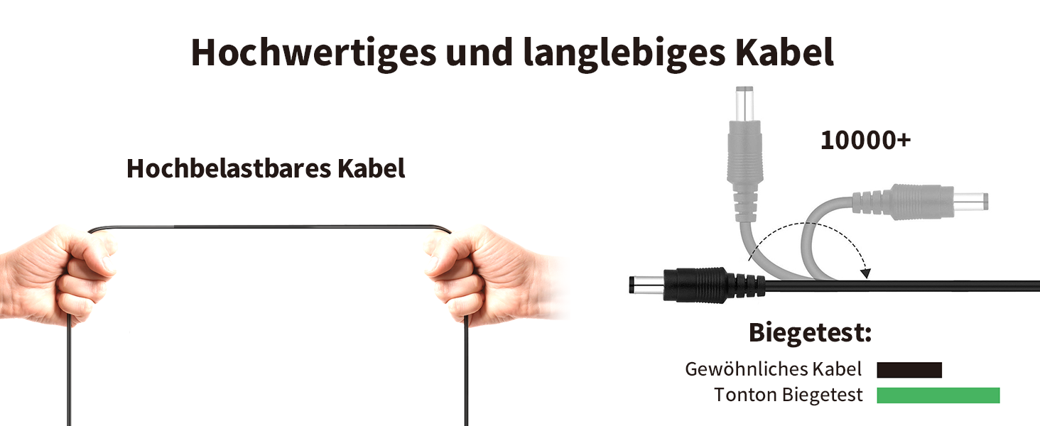 Tonton 12-V-Netzteil 1 A mit 5,5 × 2,1-mm-Hohlstecker – Detail 5