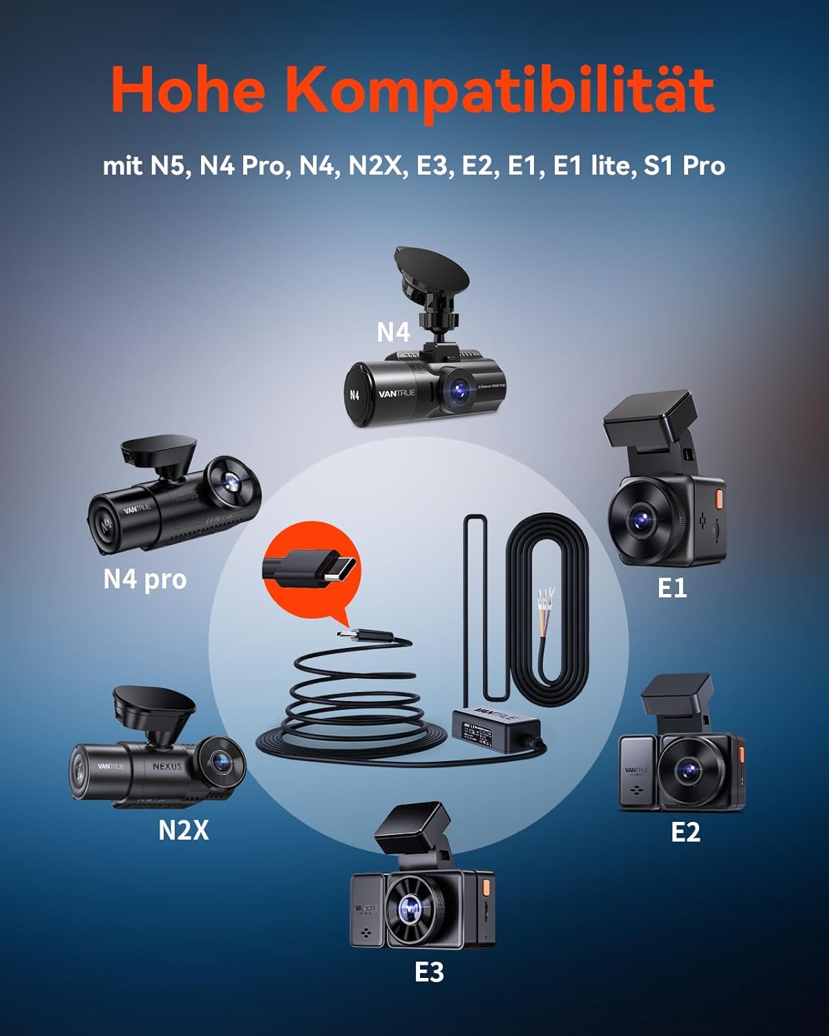 VANTRUE USB-C Hardwire-Kit für Dashcams mit Sicherungsabzweigen – Detail 1