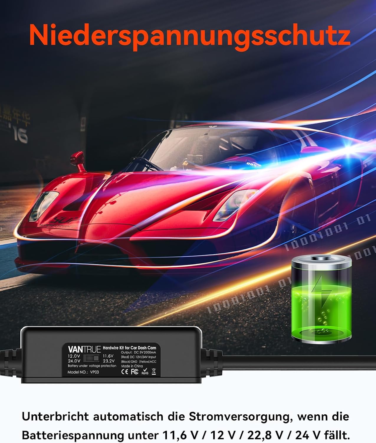 VANTRUE USB-C Hardwire-Kit für Dashcams mit Sicherungsabzweigen – Detail 2