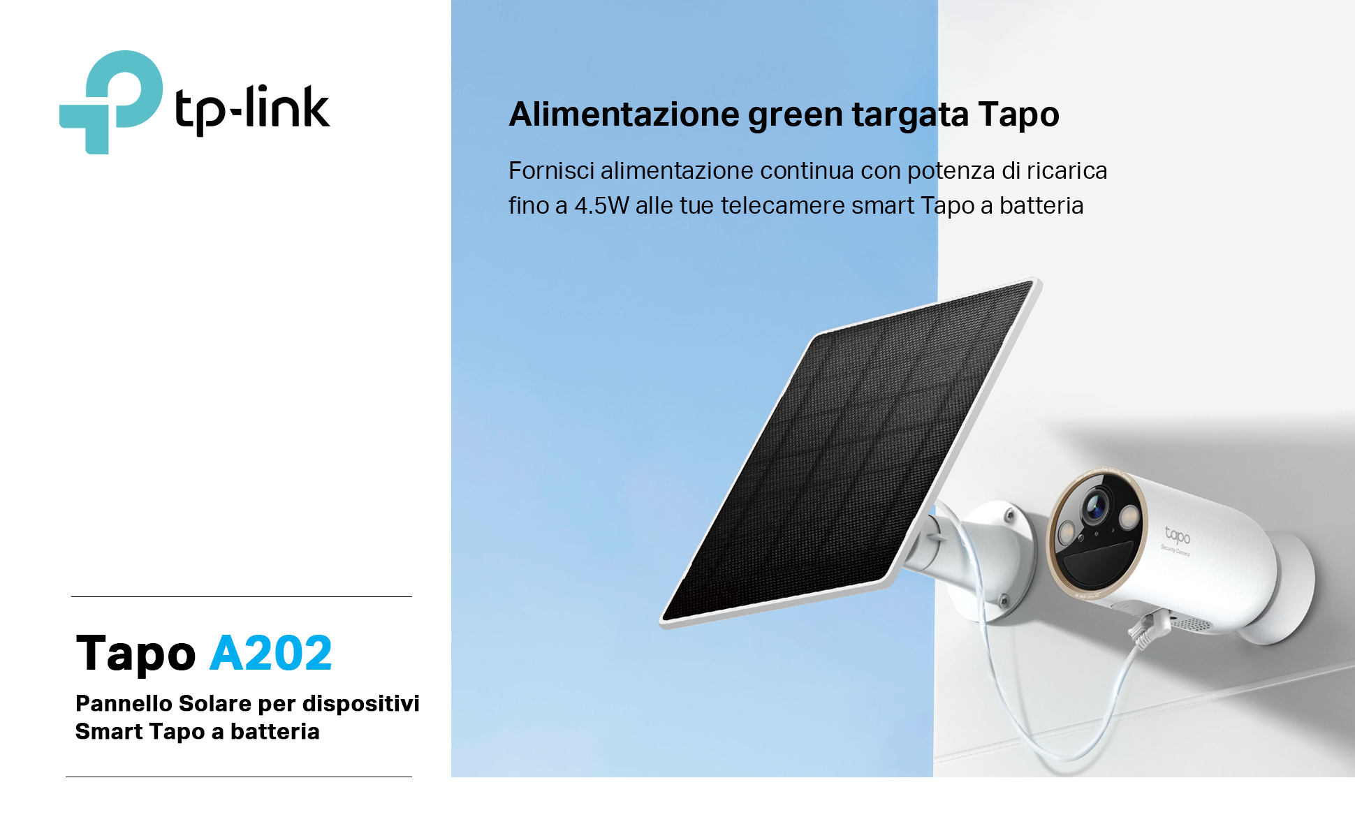 Tapo A202 Solarpanel mit verstellbarer Halterung und USB-C-Anschluss – Detail 1