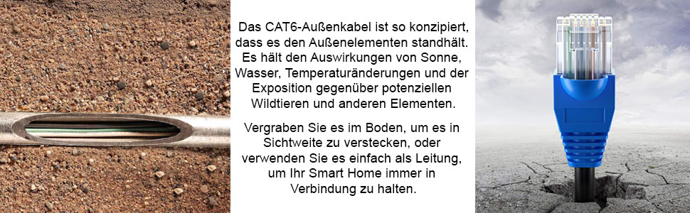 MutecPower CAT6 Outdoor Netzwerkkabel 10 m – Detail 6