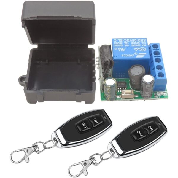 DieseRC 5301 Funk-Relais 433 MHz, 1 Kanal, Empfänger 5 bis 30 V mit Handsender, Ausführung 1 Empfänger und 2 Handsender