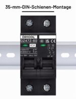 DIHOOL DC-Trennschalter 1000 VDC, 40 A, 2-polig, Hutschiene – Bild 4