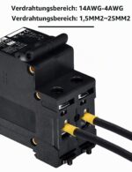 DIHOOL DC-Trennschalter 1000 VDC, 40 A, 2-polig, Hutschiene – Bild 6