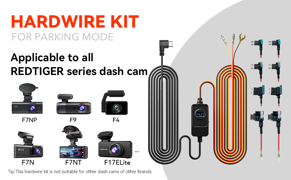 REDTIGER F7N Dashcam Hardwire Kit mit Sicherungsadaptern – Detail 1