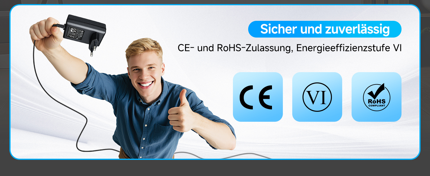 ANLINK Netzteil 12V 1A mit drei DC-Adaptersteckern – Detail 3