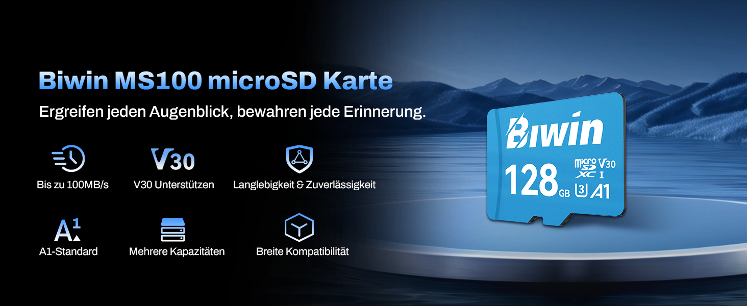 BIWIN MS100 microSDXC-Karte 128 GB – Detail 1
