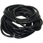 Aufgerollte schwarze Kabelspirale aus Polyethylen von Alkan, 10 Meter