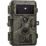 Wildkamera GardePro A3S im Tarnmuster mit Infrarot-LED-Feld, Objektiv und drei Bewegungssensoren