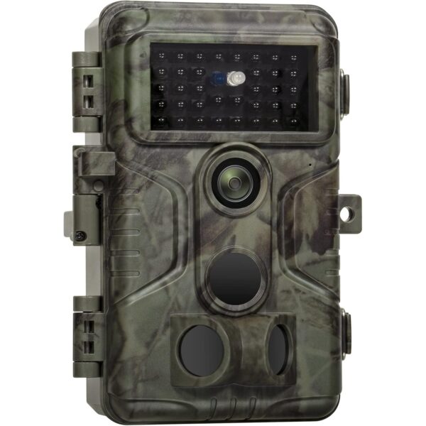 Wildkamera GardePro A3S im Tarnmuster mit Infrarot-LED-Feld, Objektiv und drei Bewegungssensoren