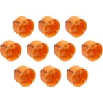 Zehn orange Hohlwanddosen von Meister für Fräsloch Ø 68 mm, mit Klemmschrauben und Ausbrechöffnungen