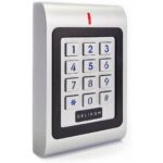 Silbernes Codeschloss Gelikom SK1 mit Metalltastatur, Zifferntasten und RFID-Lesefeld