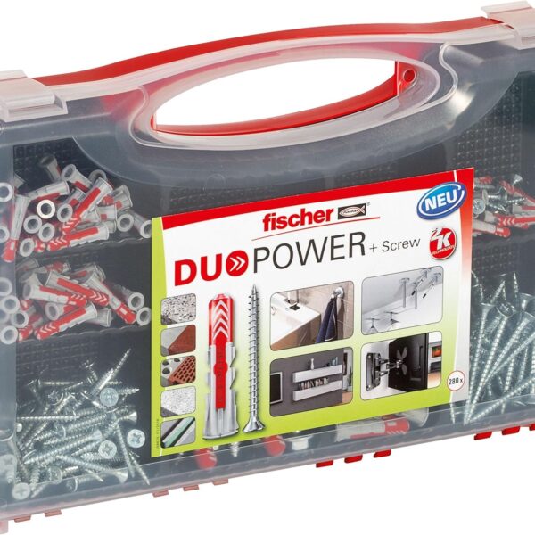 fischer Red-Box DuoPower Sortimentsbox mit Dübeln und Schrauben