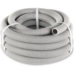 Graues flexibles Iso-Flexrohr EN25 als aufgerollter 50-Meter-Ring mit gewellter Oberfläche