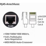 Schwarzer Medienkonverter von 10Gtek im Metallgehäuse mit SFP-Steckplatz, RJ45-Buchse und beiliegendem SFP-Modul