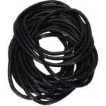 Aufgerollte schwarze Kabelspirale aus Polyethylen, Nenndurchmesser 15 mm, 10 Meter