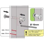 Zweiteiliger Türspion in antik gehaltener Messing-Optik mit Weitwinkellinse und runder Abdeckklappe für die Türinnenseite