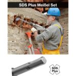 Zwei blanke Flachmeissel von Lytool mit SDS-plus-Schaft, einer mit 100 mm breiter und einer mit 40 mm breiter Schneide