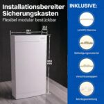 Weisser Aufputz-Sicherungskasten Intratec mit vier Reihen für achtundvierzig Module und weisser Tür