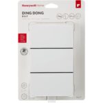 Weisser Aufputz-Gong Honeywell Home D117 mit zwei schmalen dunklen Zierfugen an der Front