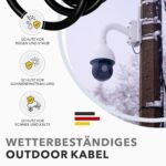 Schwarzes CAT-7-Erdkabel von RedStar24 als aufgerollter Ring mit abisoliertem Kabelende