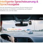 Schwarze Dashcam VIOFO A119 Mini 2 mit Farbdisplay und Starvis-2-Kennzeichnung, daneben ein Smartphone mit Kartenansicht