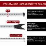 Weisse dreiteilige Türsicherungsstange aus Metall mit Y-förmigem Kopf und schwarzem Gummifuss
