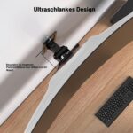 Schwarze Monitor-Wandhalterung aus Stahl mit Gelenkarm und abnehmbarer VESA-Platte