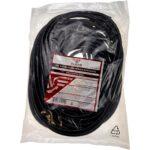 Aufgerollte schwarze Kabelspirale aus Polyethylen von Alkan, 10 Meter