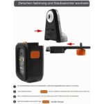 Schwarzer Bohrstaubsammler MAYILON M9912 mit halbtransparentem Staubbehälter, Libellen und orangen Tasten