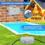 Grauer wetterfester Elektro-Anschlusskasten aus Kunststoff