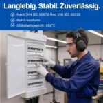 Weisser Aufputz-Sicherungskasten Intratec mit vier Reihen für achtundvierzig Module und weisser Tür