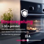 Schmaler weisser Hutschienen-Stromzähler TONGOU TO-Q-SYS-JWT mit farbigem Display, Schaltwippe und Schraubklemmen für Phase und Neutralleiter