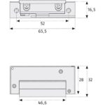 ABUS MT90 mechanischer Türöffner in Silber mit schmalem Schliessblech und justierbarer Radiusfalle