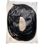 Aufgerollte schwarze Kabelspirale aus Polyethylen von Alkan, 10 Meter