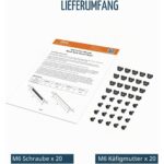 Fünf schwarze belüftete Blindplatten von einer Höheneinheit für 19-Zoll-Racks mit Lochblech und Befestigungslaschen